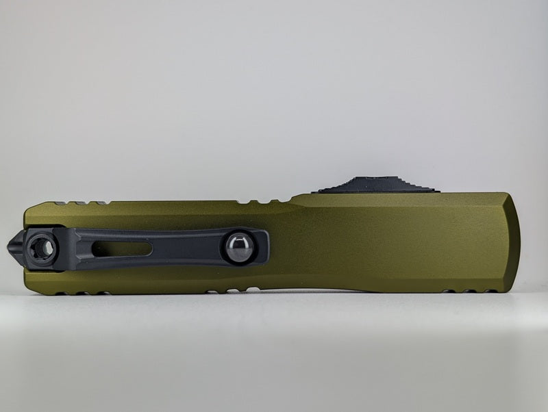 Microtech Ultratech D/E Gen IV OD Green DLC Black Out the Front Knife