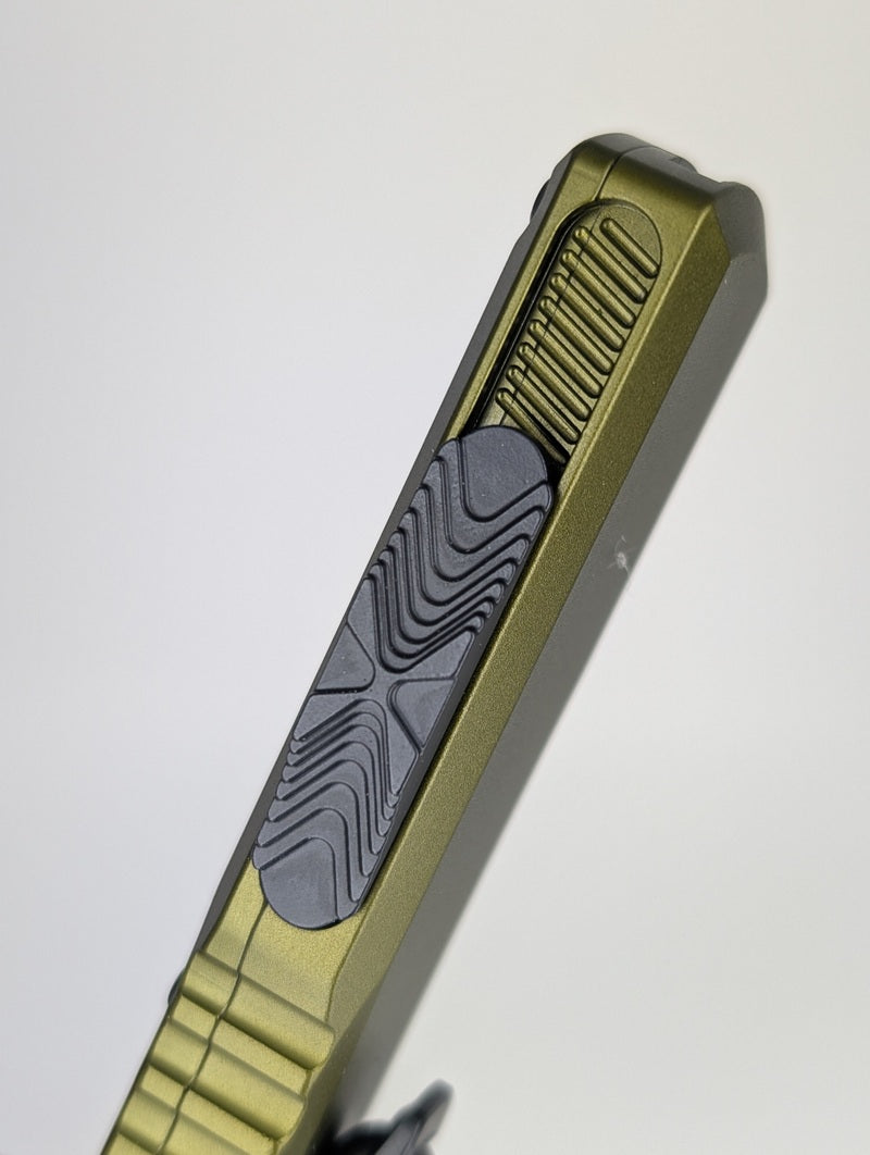 Microtech Ultratech D/E Gen IV OD Green DLC Black Out the Front Knife