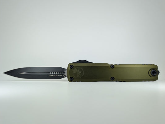 Microtech Ultratech D/E Gen IV OD Green DLC Black Out the Front Knife