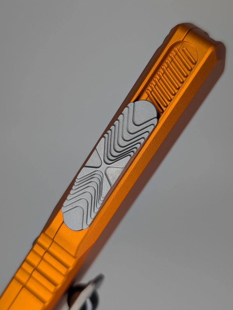 Microtech Ultratech D/E Gen IV Orange Stonewash Out the Front Knife