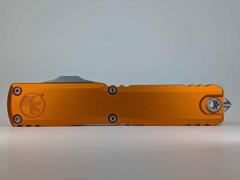 Microtech Ultratech D/E Gen IV Orange Stonewash Out the Front Knife