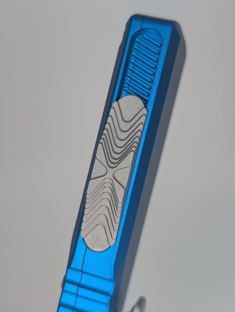 Microtech Ultratech Single Edge Gen IV Blue Stonewash Out the Front Knife