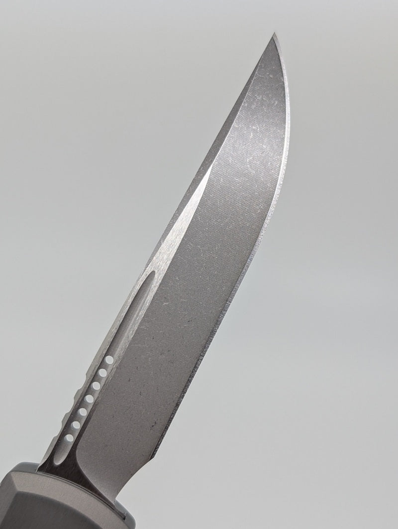 Microtech Ultratech Gen IV Natural Clear Single Edge Apocalyptic Out the Front Knife