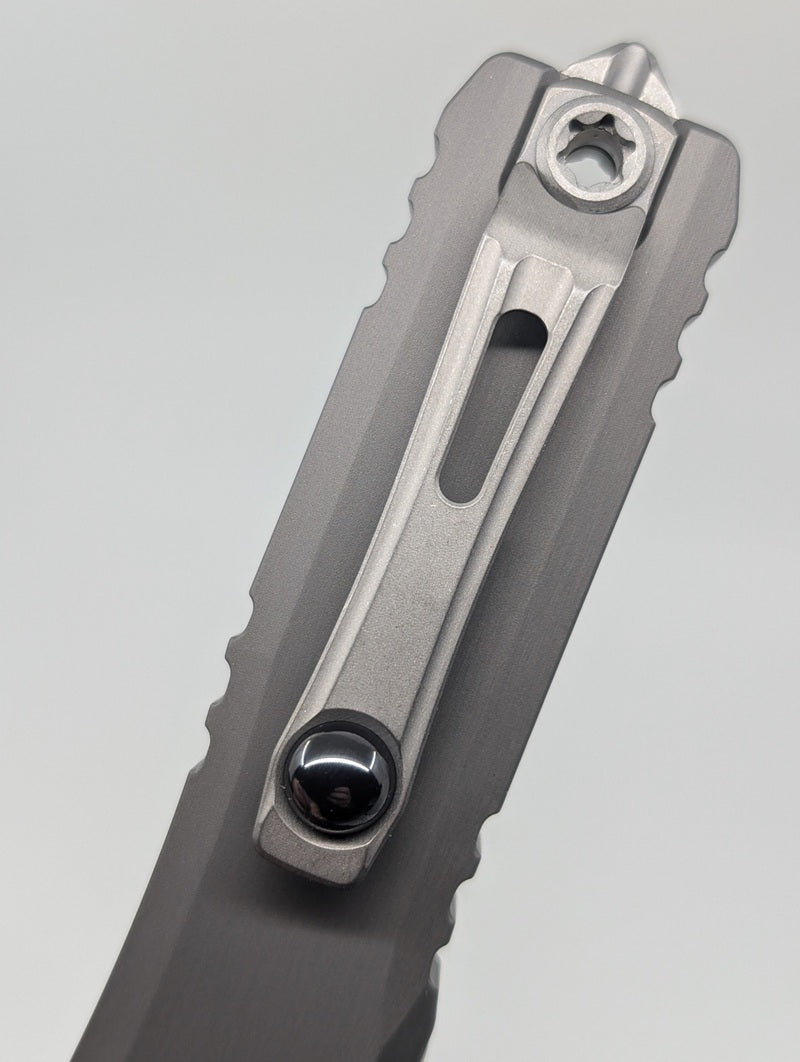 Microtech Ultratech Gen IV Natural Clear Single Edge Apocalyptic Out the Front Knife