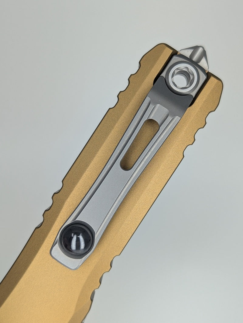 Microtech Ultratech D/E Gen IV Tan Stonewash Out the Front Knife