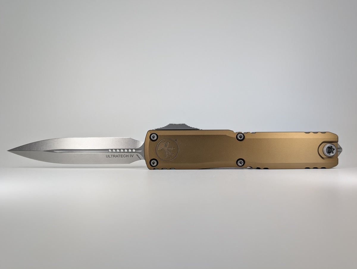 Microtech Ultratech D/E Gen IV Tan Stonewash Out the Front Knife