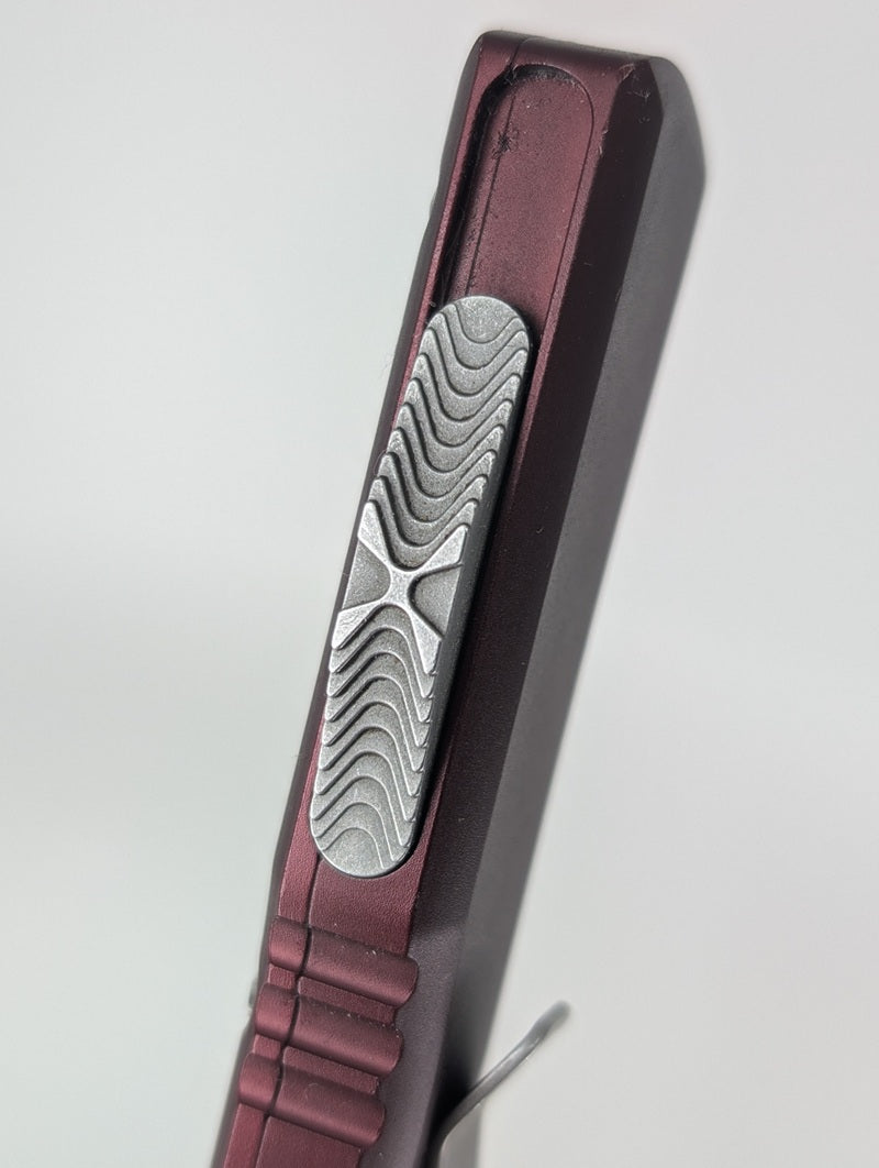 Microtech-Ultratech-Maroon-Tanto-Out-the-Front-Knife-Button