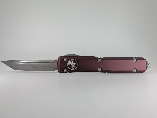 Microtech-Ultratech-Maroon-Tanto-Out-the-Front-Knife-Main