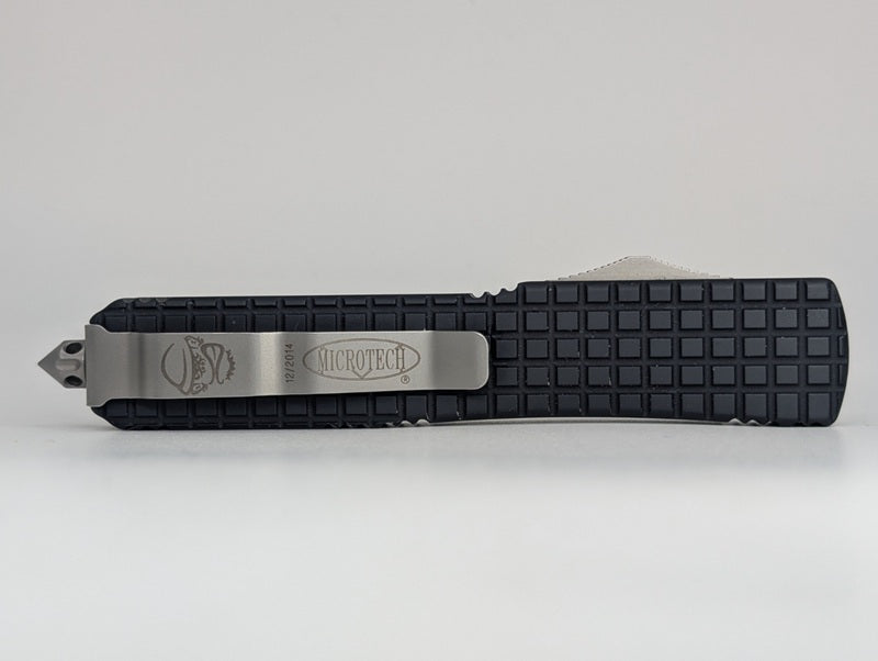 *Consignment* Microtech Ultratech Black Frag Spearpoint Monkey Edge Out the Front Knife