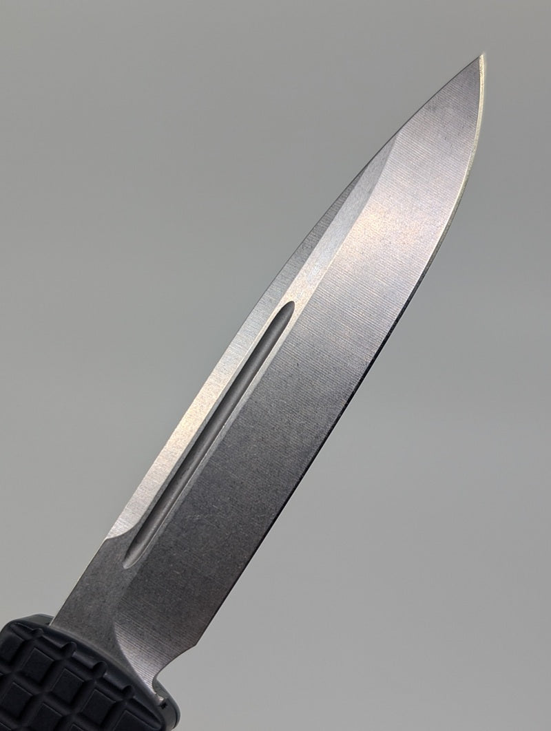 *Consignment* Microtech Ultratech Black Frag Spearpoint Monkey Edge Out the Front Knife