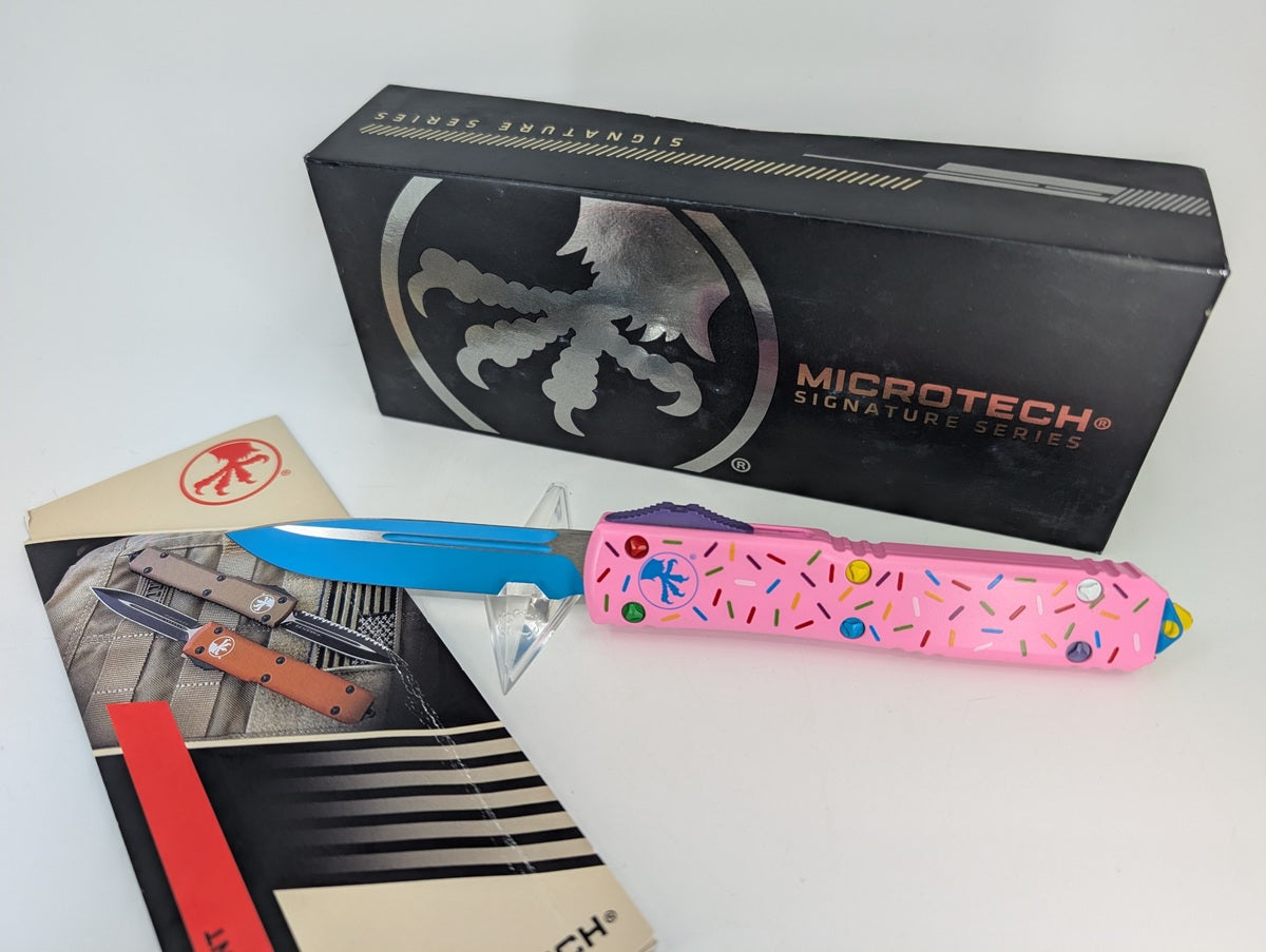 *Consignment* Microtech Ultratech S/E Dessert Warrior Out the Front Knife