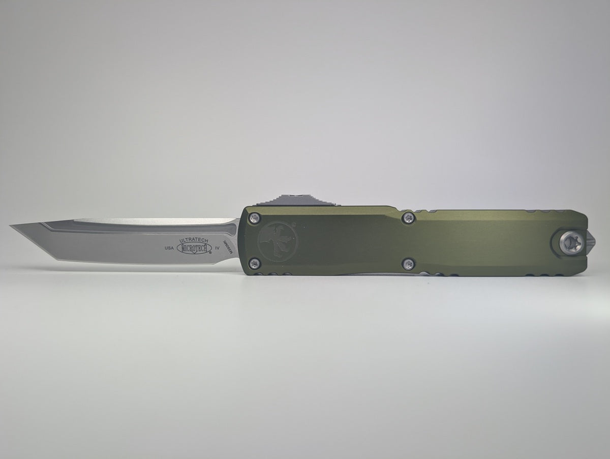 Microtech Ultratech Tanto Gen IV OD Green Stonewash Out the Front Knife