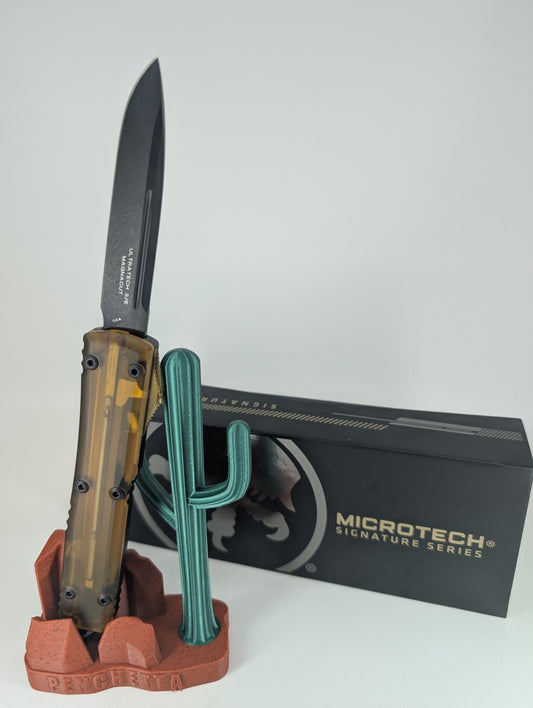 *Consignment* Microtech Ultratech S/E Signature Series Ultem Magnacut DLC Out the Front Knife