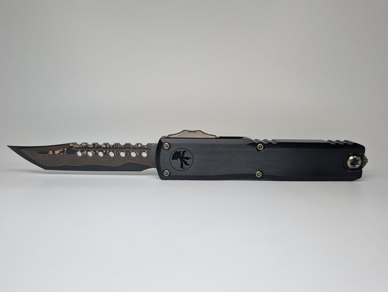 Microtech Signature Select Ultratech ZBP Coppermai Damascus Hellhound Out the Front Knife