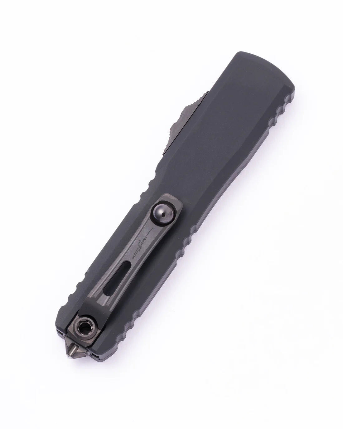 Microtech Ultratech ZBP T/E Shadow DLC Tanto Full Serrated Out the Front Knife