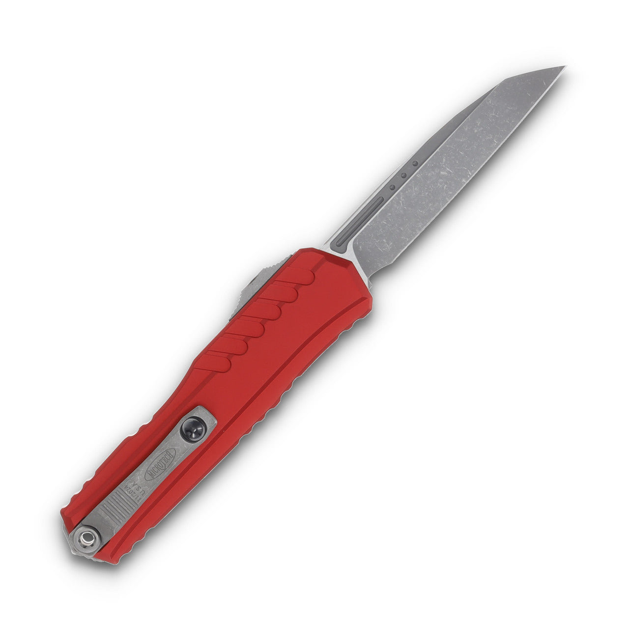 Microtech Cypher II S/E Red Apocalyptic Out the Front Knife