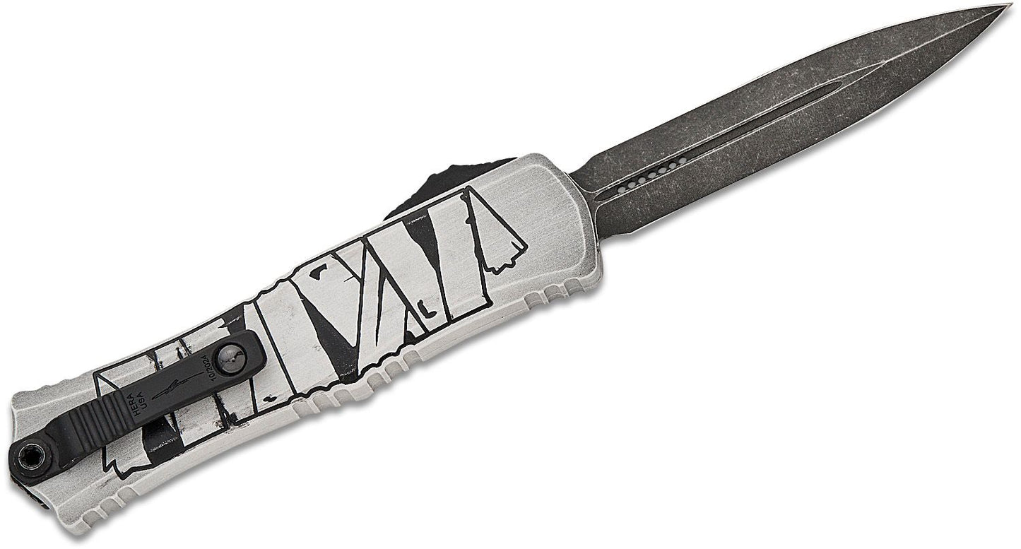 Microtech Hera II Mini D/E Mummy Wrap Standard Out the Front Knife
