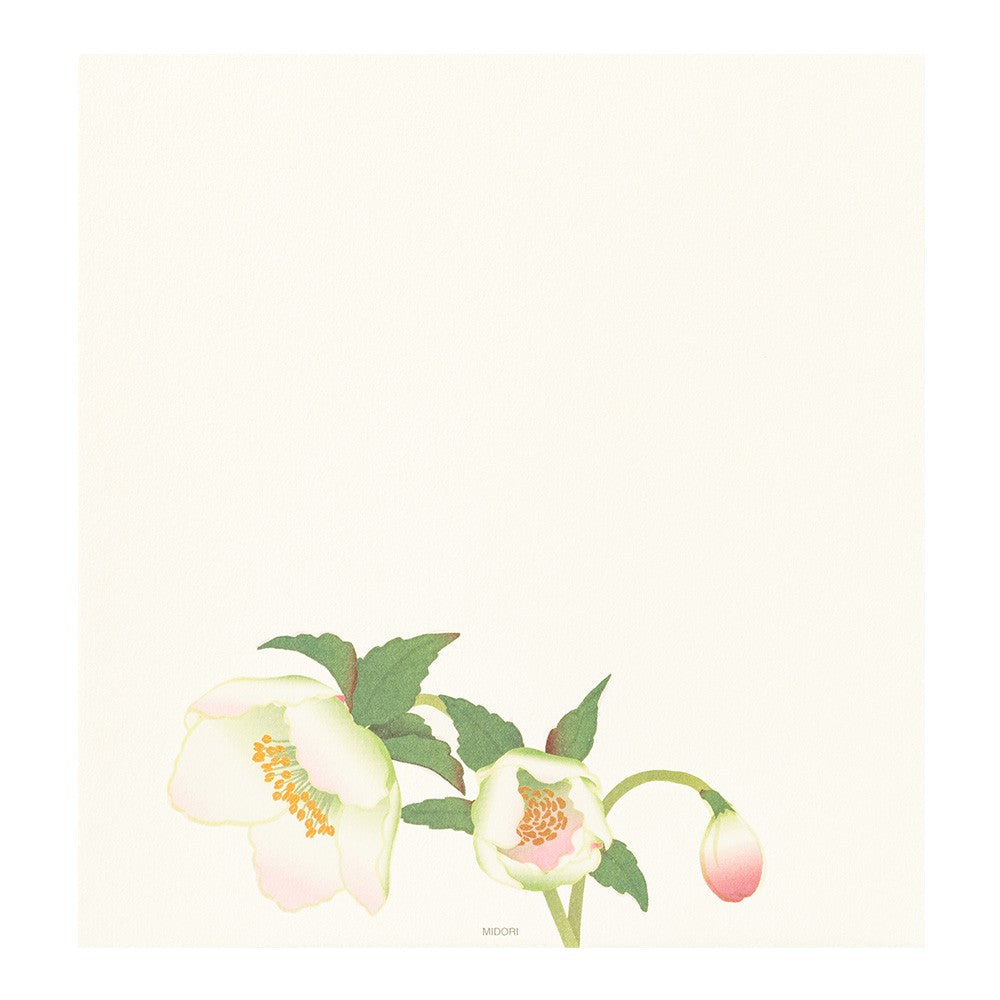 Midori Letter Pad 149 Four Designs Christmas Rose