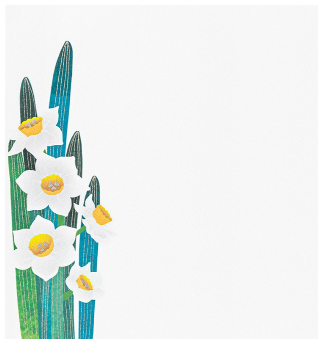 Midori Letter Pad 155 Silk-Printing Daffodil