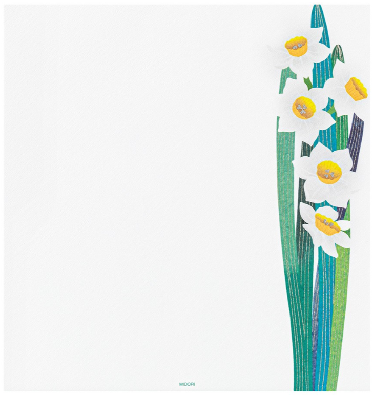 Midori Letter Pad 155 Silk-Printing Daffodil