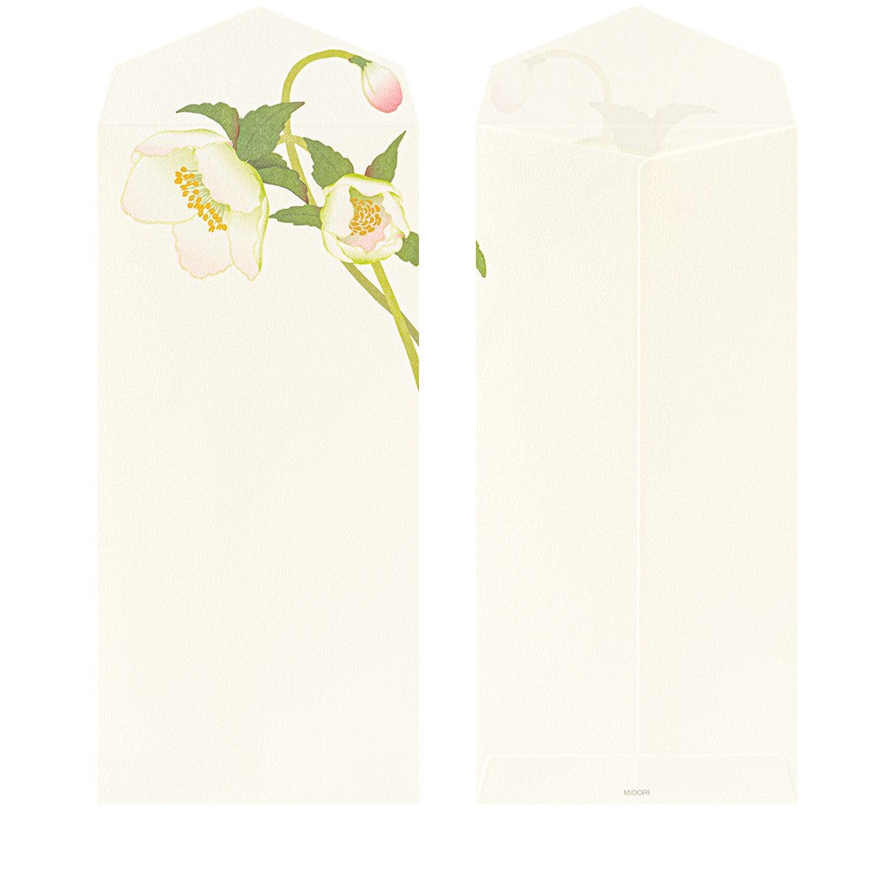 Midori Envelope 150 Four Designs Christmas Rose