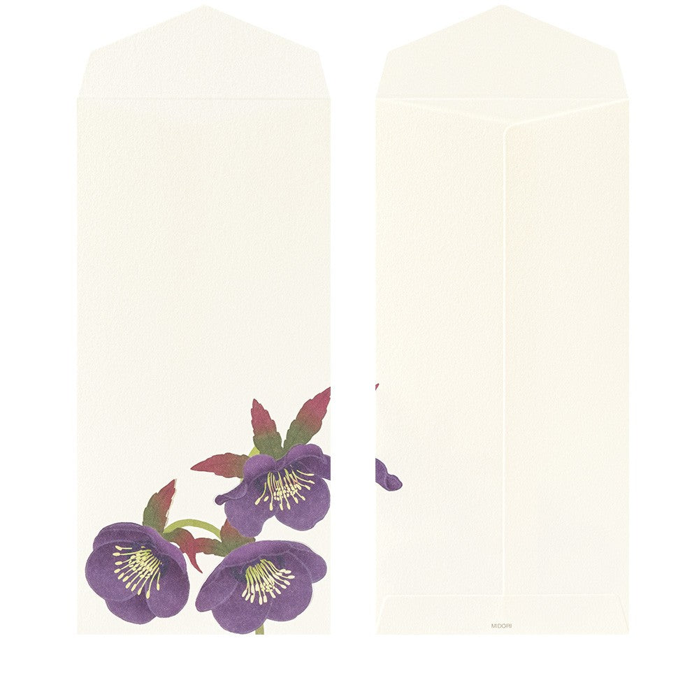 Midori Envelope 150 Four Designs Christmas Rose