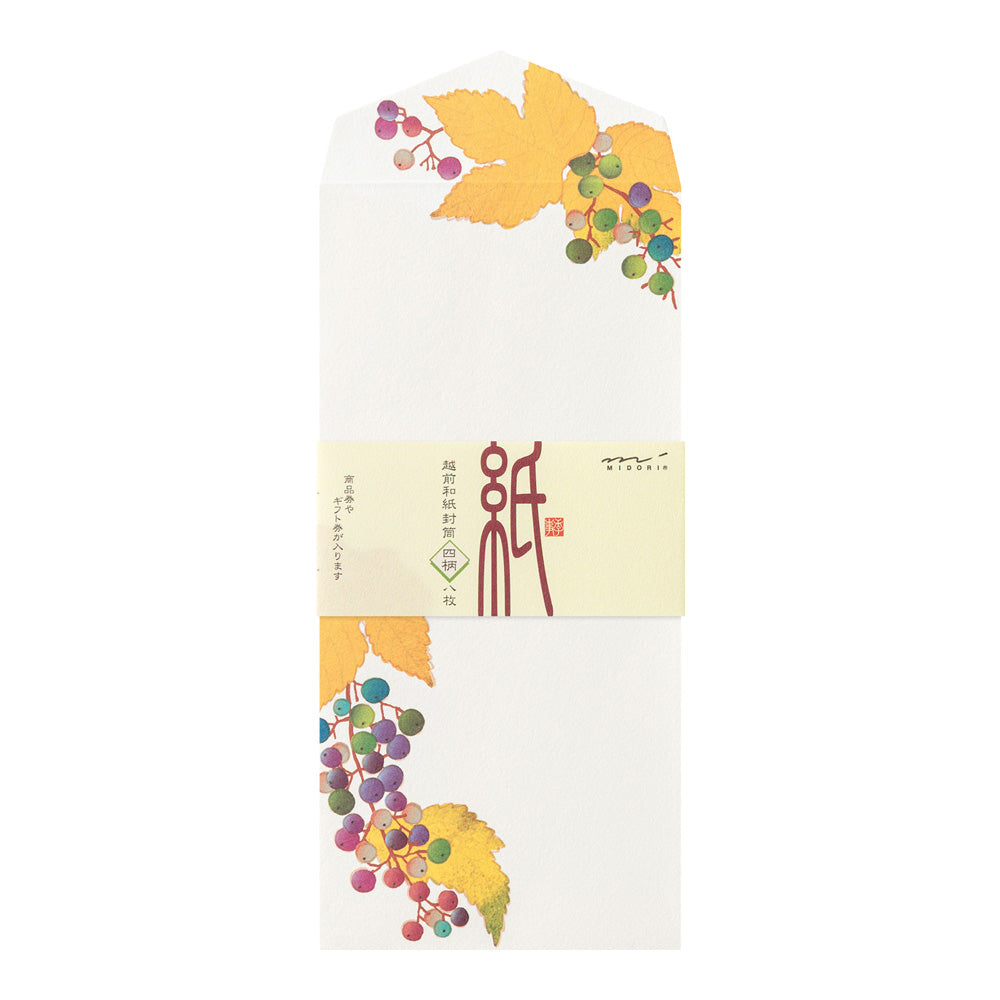 Midori Envelopes - Four Designs Autumn Fruits