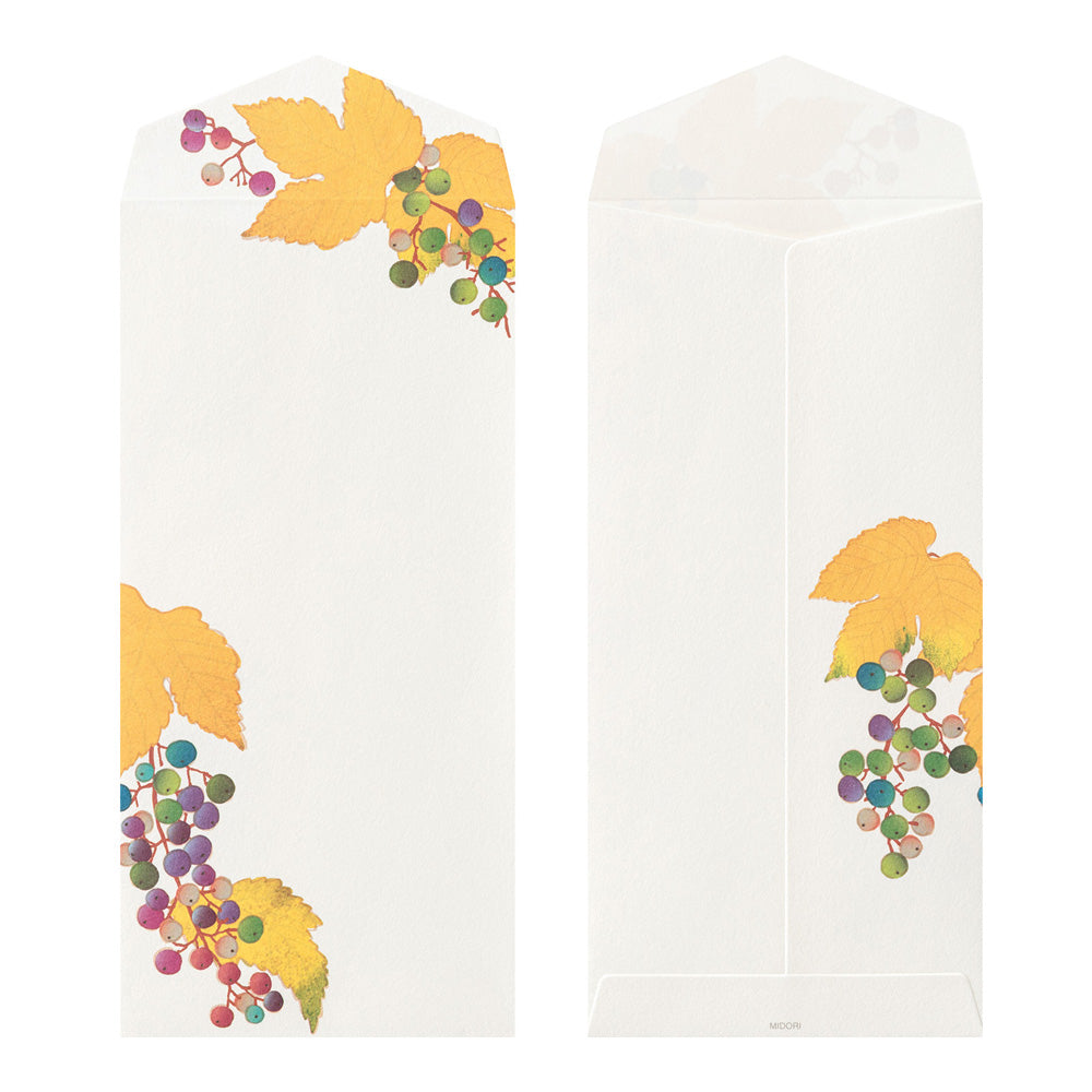 Midori Envelopes - Four Designs Autumn Fruits