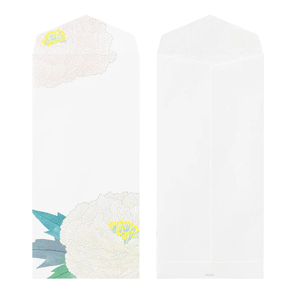 Midori Envelopes - Silk-printing Winter Peony