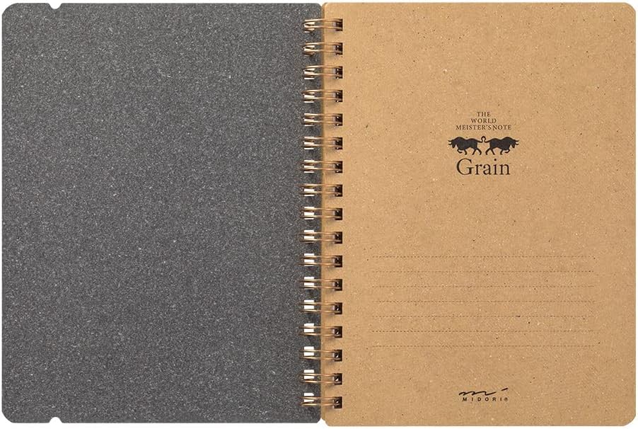 Midori Grain Spiral Ring B6 Notebook