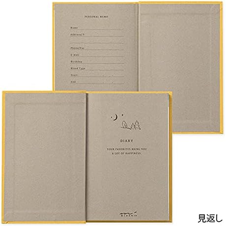 Midori 1 Year Diary/Journal with Embroidered Bookmark
