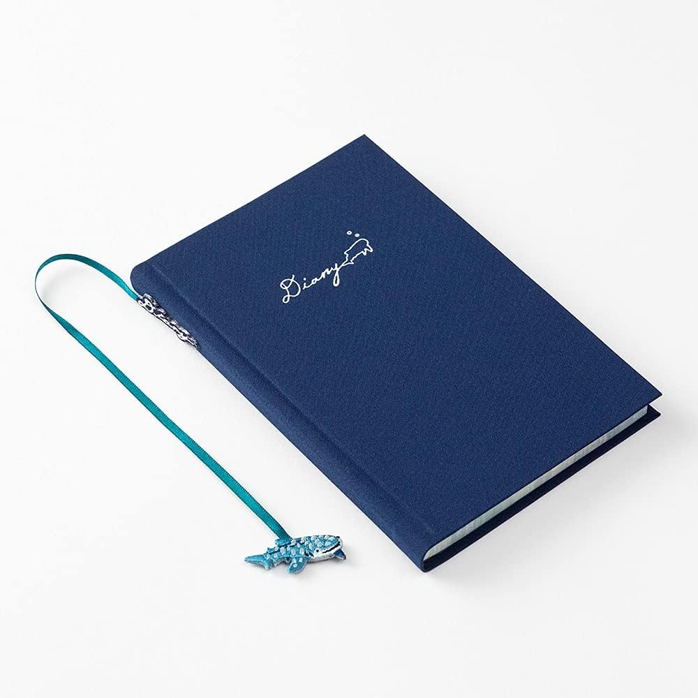 Midori 1 Year Diary/Journal with Embroidered Bookmark