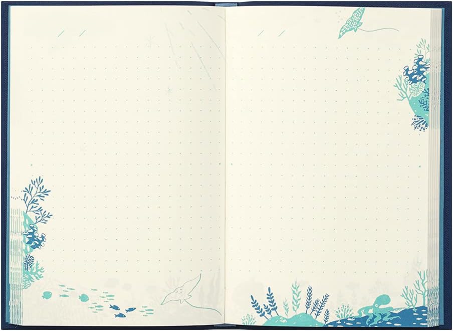 Midori 1 Year Diary/Journal with Embroidered Bookmark