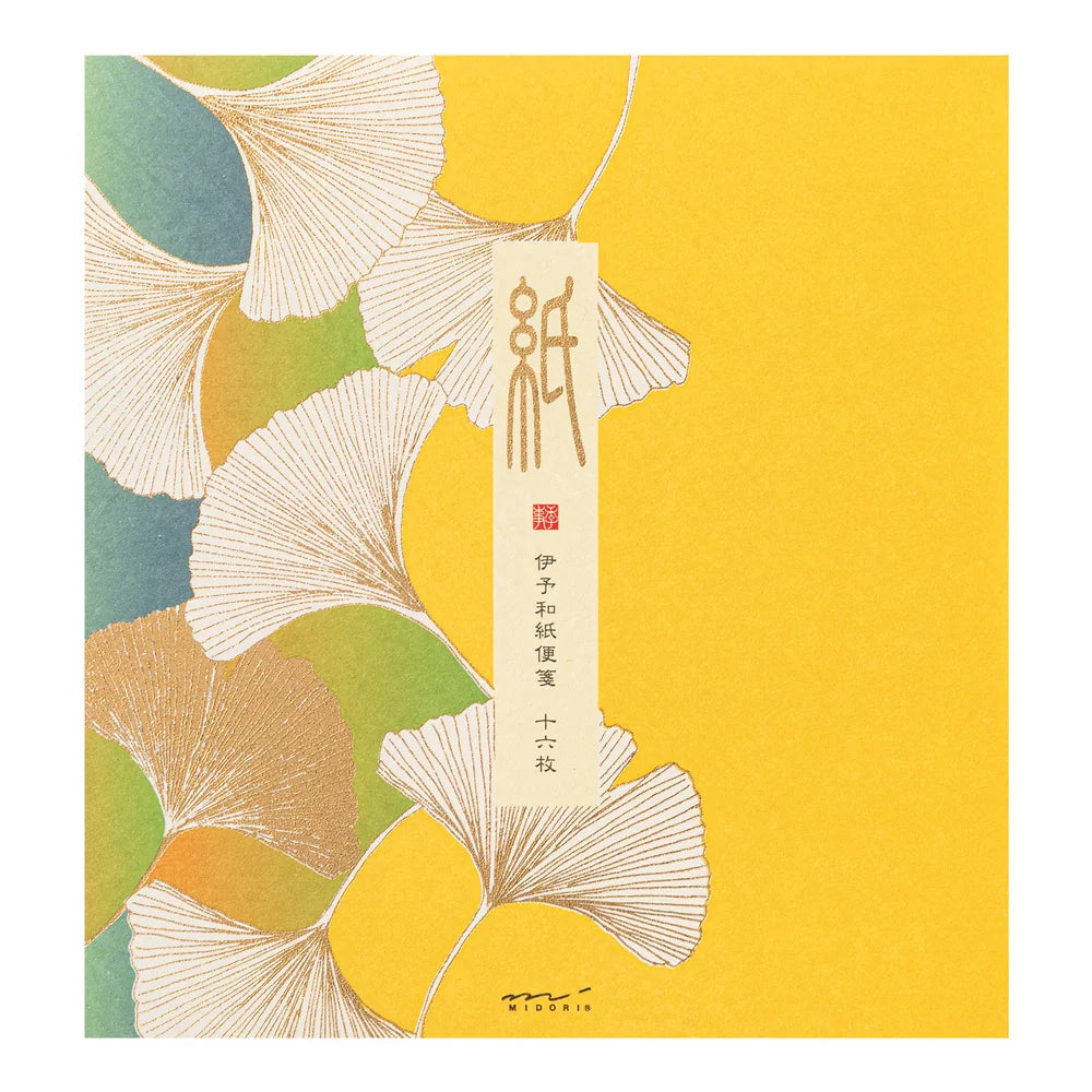 Midori Letter Pad - Foil Stamping Dancing Ginkgo