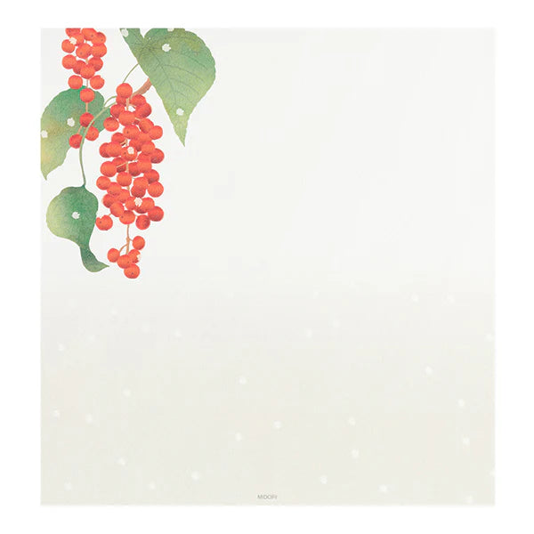 Midori Letter Pad - Four Designs Winter Fruit