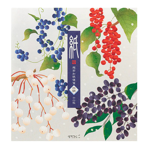 Midori Letter Pad - Four Designs Winter Fruit