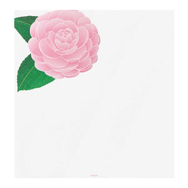 Midori Letter Pad - Foil Stamping Otome Camellia