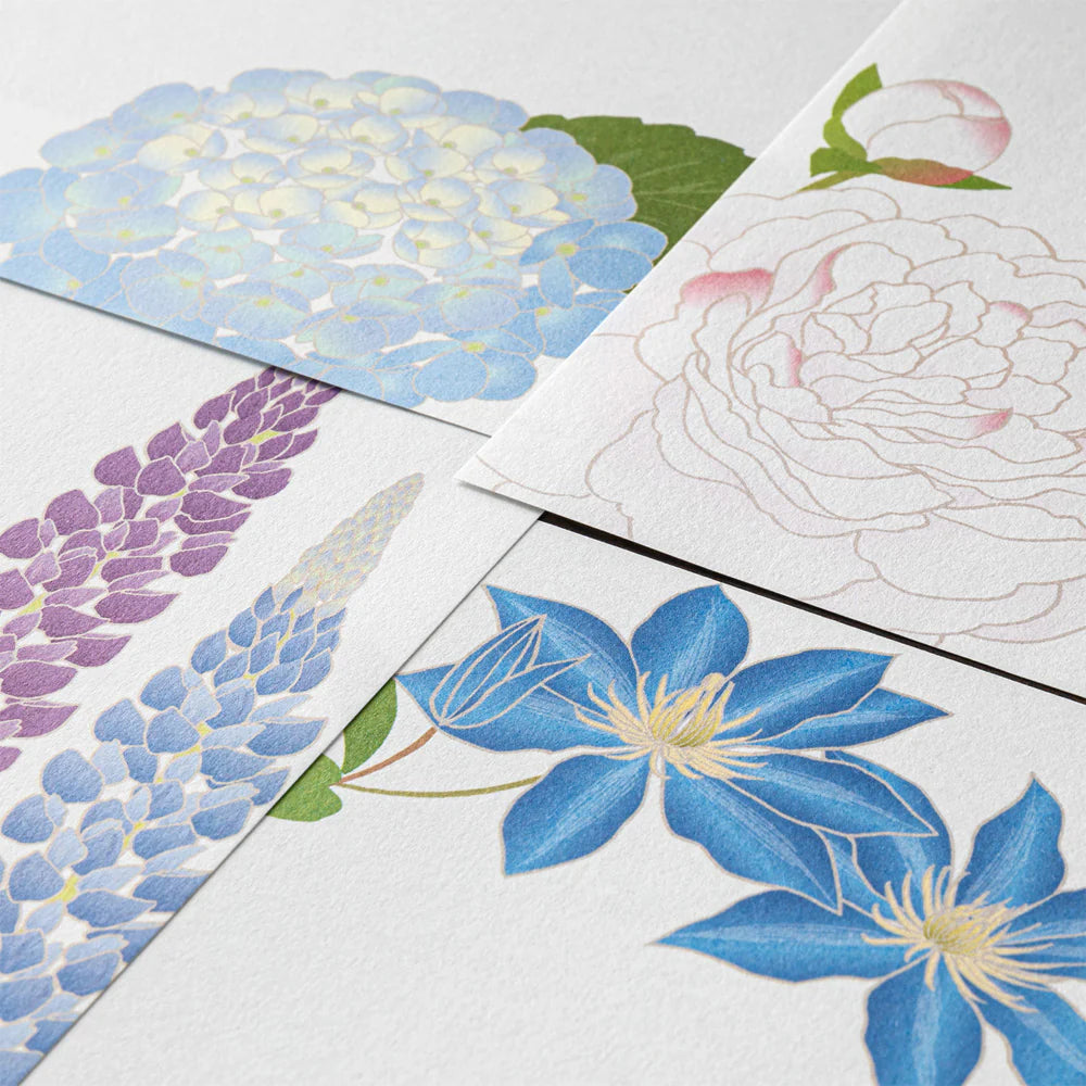 Midori Letter Pad - Four Designs Summer Flowers