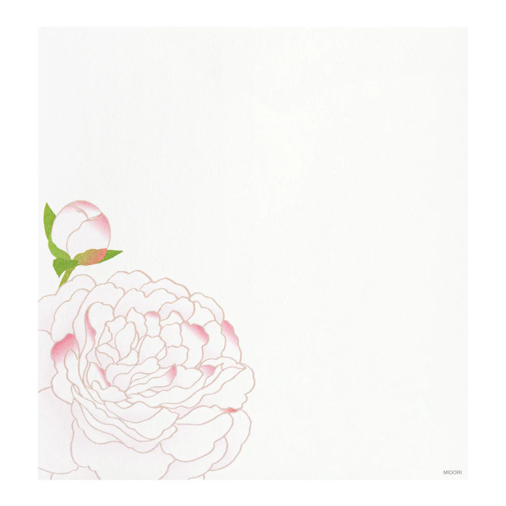 Midori Letter Pad - Four Designs Summer Flowers