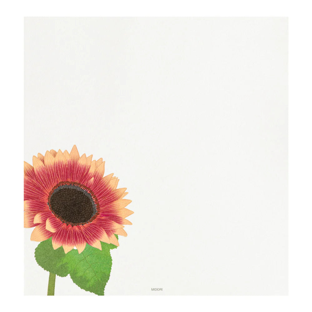 Midori Letter Pad - Four Designs Sunflower