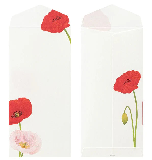 Midori Envelopes - Four Designs Poppy
