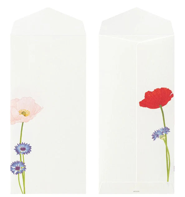 Midori Envelopes - Four Designs Poppy