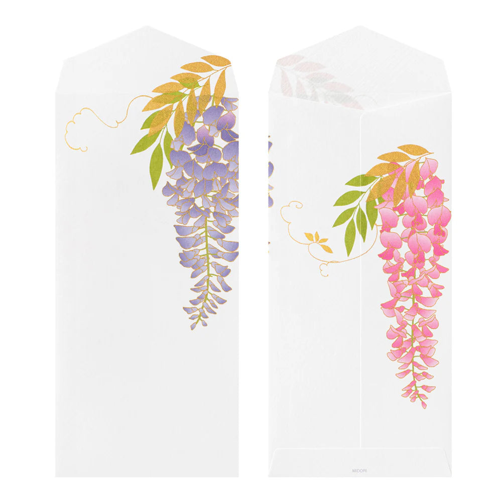 Midori Envelopes - Silk-printing Wisteria