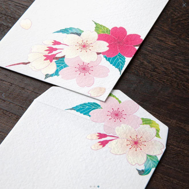 Midori Envelopes - Silk-printing Cherry Blossom