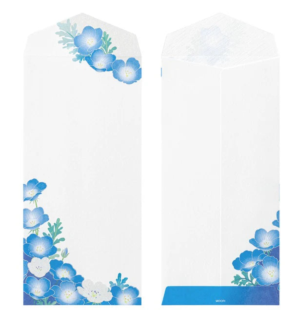 Midori Envelopes - Silk-printing Nemophila