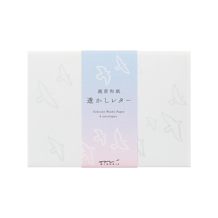Midori Watermark Birds Envelope