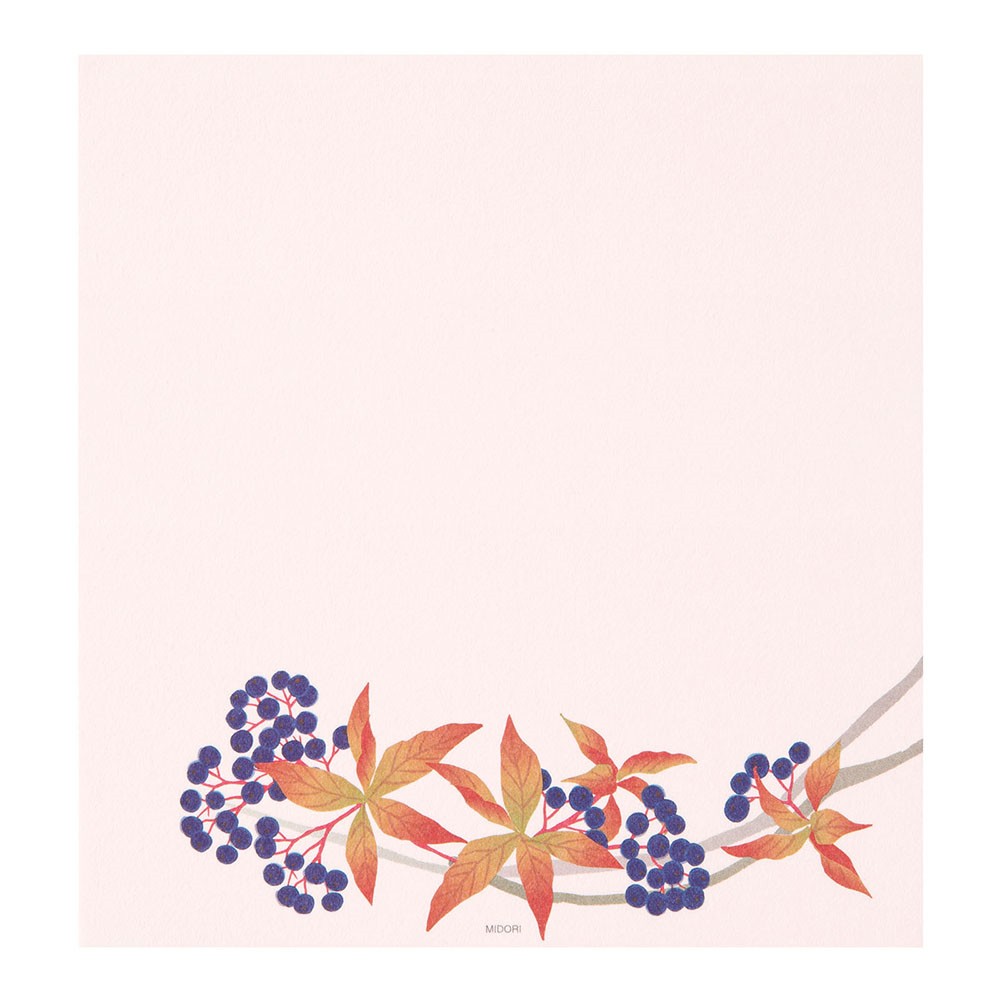 Midori Letter Pad 177 Four Designs Autumn Wreath