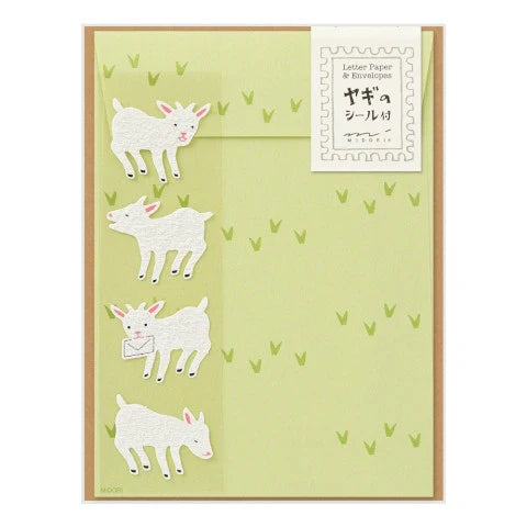 Midori Mini Letter Paper & Envelopes Animal Series