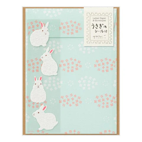 Midori Mini Letter Paper & Envelopes Animal Series