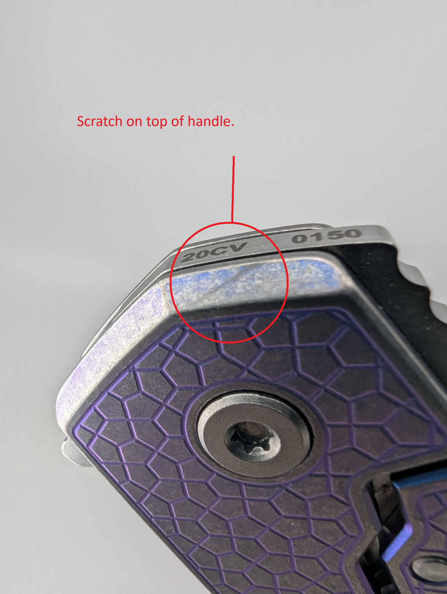 MachineWise Mojave Blurple Ti (CPM 20CV | Stonewash | Turtle Handle) Framelock Folding Knife 150 *BLEM*